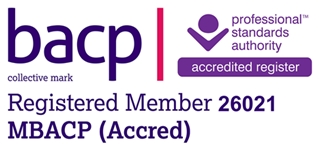 BACP - British Association for Counselling and Psychotherapy - registered Member 26021 MBACP(Accredited) Linda Fern